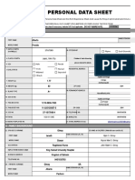 Cs Form No. 212 Revised Personal Data Sheet