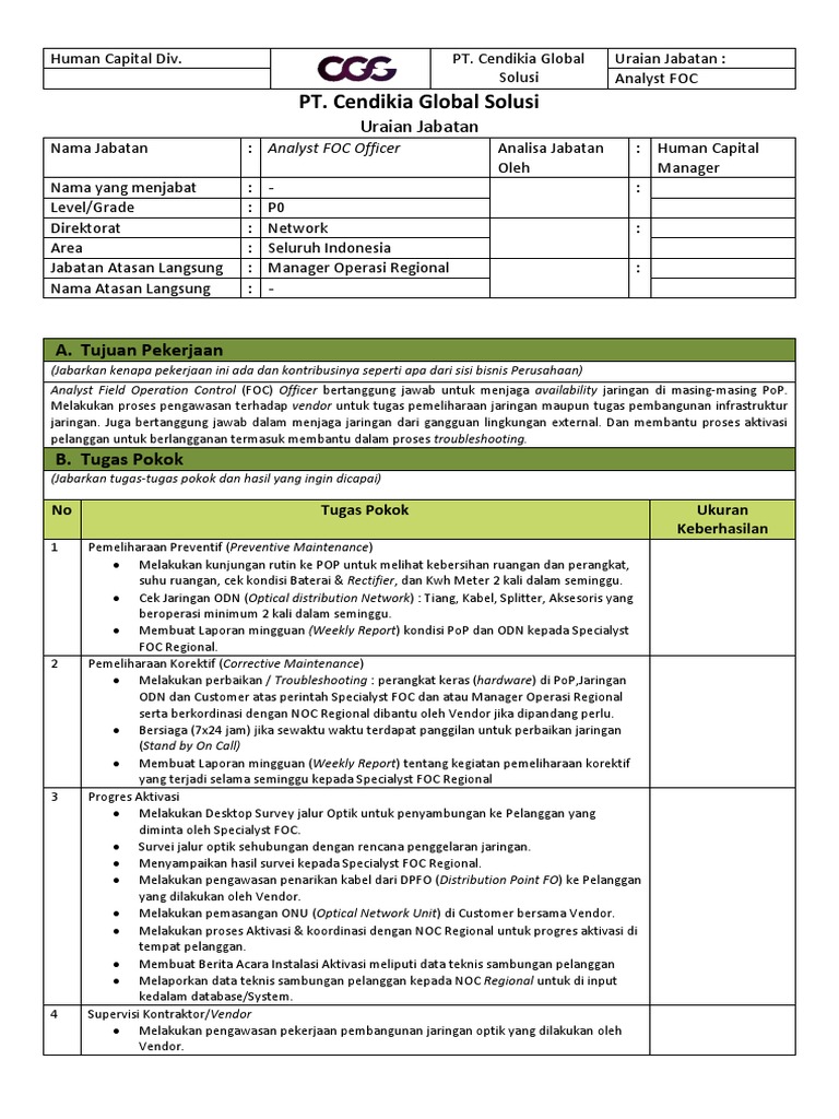 JOB Desk | PDF