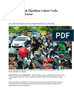 Trotoar Marak Dijadikan Lahan Usaha Parkir Di Makassar