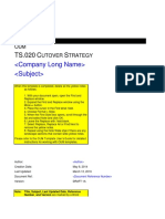 Ts-020 Cutover Strategy