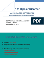 Approach To Bipolar Disorder: Jon Davine, MD, CCFP, FRCP (C)