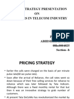 Business Strategy Presentation ON Price Wars in Telecom Industry