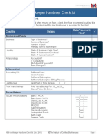 Bookkeeper Handover Checklist