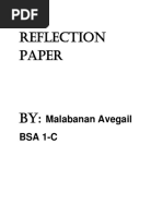 Reflection Paper: Malabanan Avegail Bsa 1-C