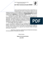 Construccion de Acuerdos de Convivencia 2018 en Base A Las Necesidades