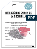 Extraccion Del Carmin de La Cohinilla