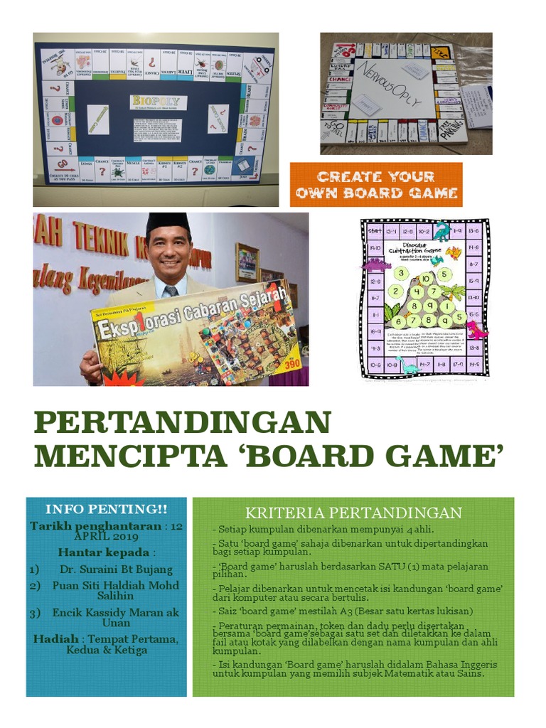 Flyers Pertandingan Mencipta Board Game | PDF