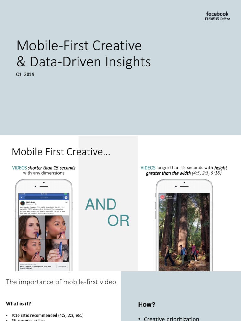 Mobile First Creative | PDF | Video | Facebook