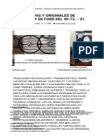 Piezas Nuevas Y Originales de Chevrolet Y de Ford Del 49-72 - $1