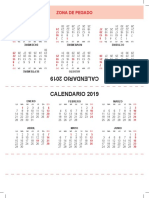 Calendario Sencillo Caste 2019-210x100