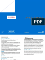 Honda Accord 2019 User Manual PDF