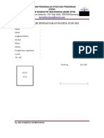 Formulir Pendaftaran Panitia p2sp 2015