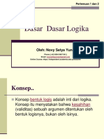 DASAR LOGIKA 2 Dasar Dasar Logika PDF