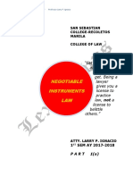 Negotiable Instruments Law LPI