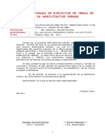 Declaración jurada de ejecución de obras de habilitación urbana