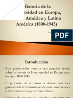 Historia de Las Universidades Europeas Norteamericanas y Latinoamericanas