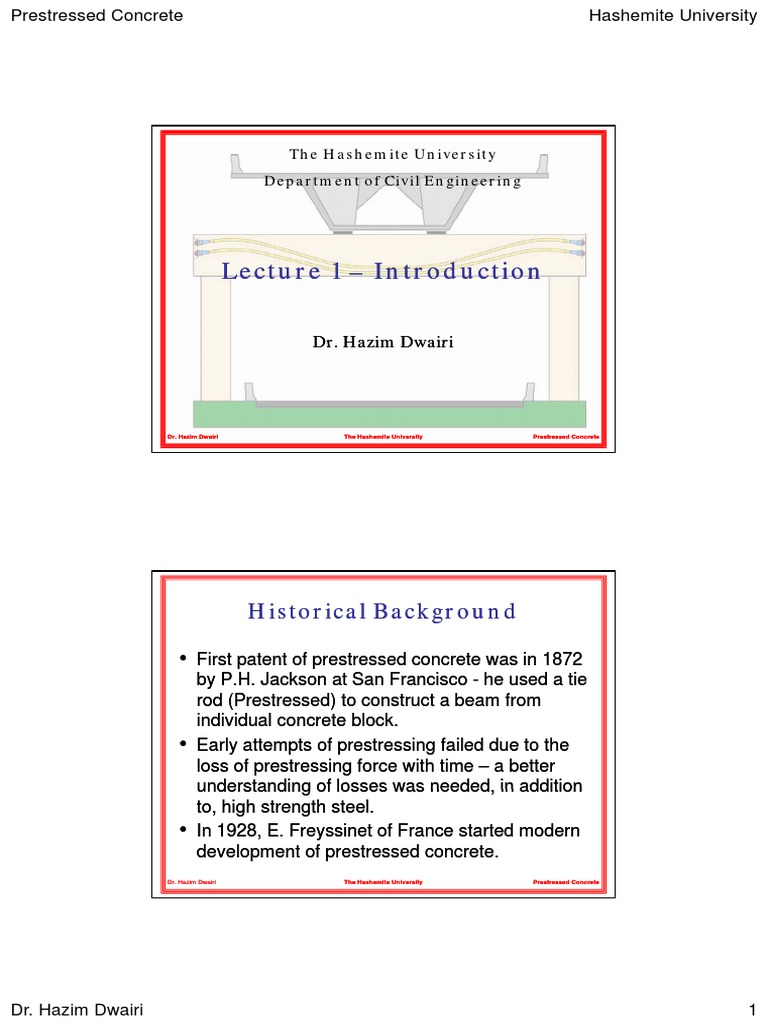 Introduction to Prestressed Concrete | PDF | Prestressed Concrete ...
