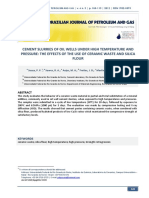 Cement Slurries of Oil Wells Under High Temperature and Pressure: The Effects of The Use of Ceramic Waste and Silica Flour