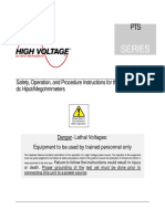 Series: Safety, Operation, and Procedure Instructions For The PTS Series of DC Hipot/Megohmmeters