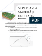 Verificarea Stabilităţii Unui Taluz