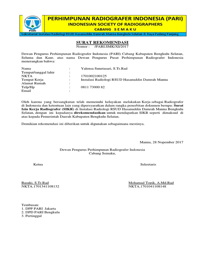 Perhimpunan Radiografer Indonesia | PDF