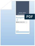 Assignment:3: Digital Signal PROCESSING (EE-394)