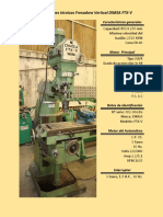 Especificaciones Técnicas Fresadora Vertical