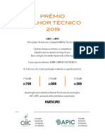 Flyer Melhor Tecnico APIC 2019