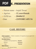 Case Presentation: Patient Name - Anjali Tiwari Age/sex - 12 Years ...