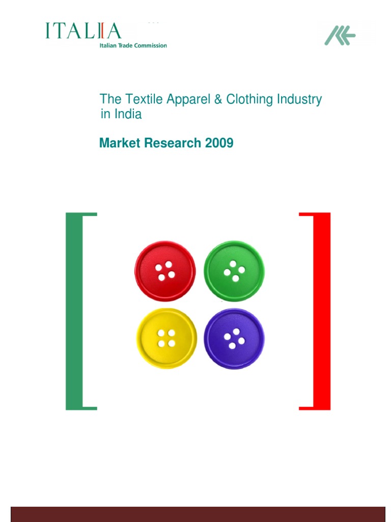 Textile Apparels & Clothing in India PDF Retail Clothing