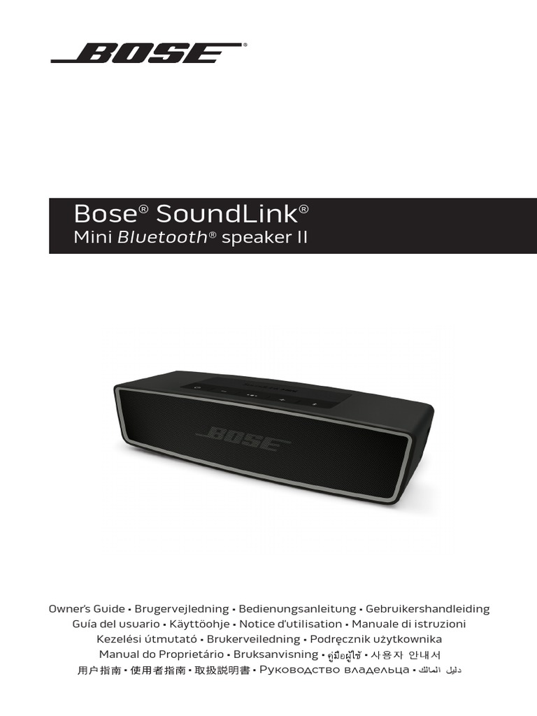 forum udbrud minimal Bose Soundlink: Mini Bluetooth Speaker Ii | PDF | Electromagnetic  Interference | Electrical Connector