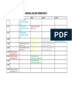 Jadwal Kuliah Semester 3