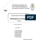 Carta Descriptiva Metodologia de Investigacion 2006-2007