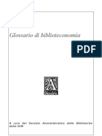 Glossario Di Biblioteconomia