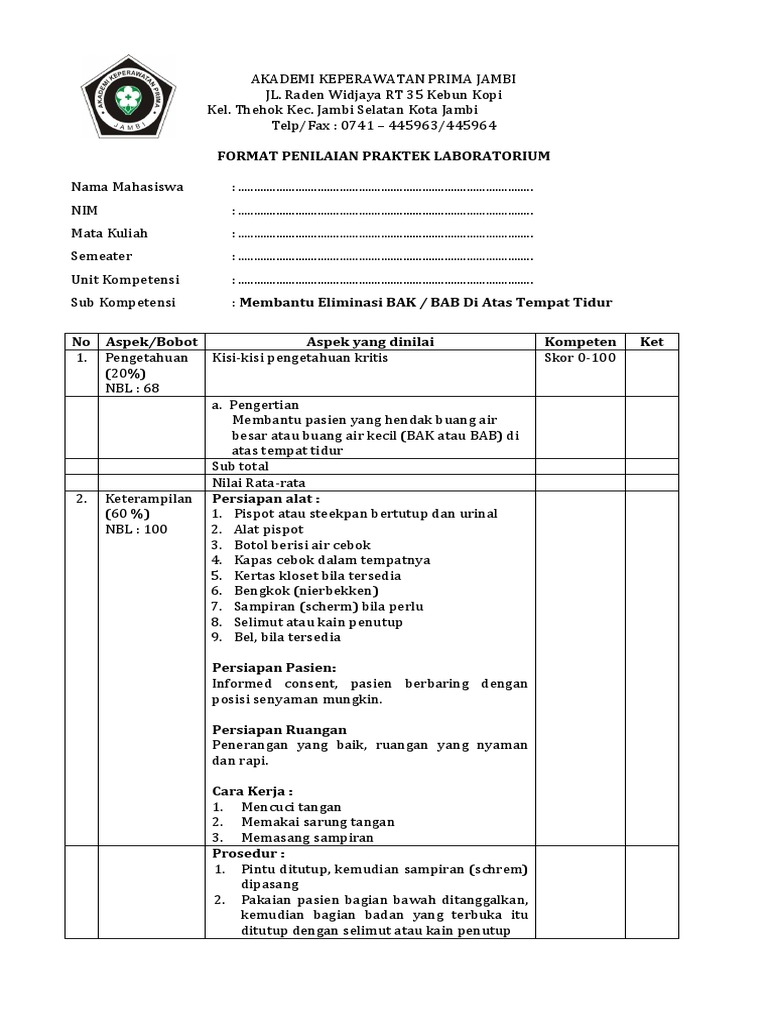 Sop Eliminasi Bab Dan Bak | PDF | Sains & Matematika