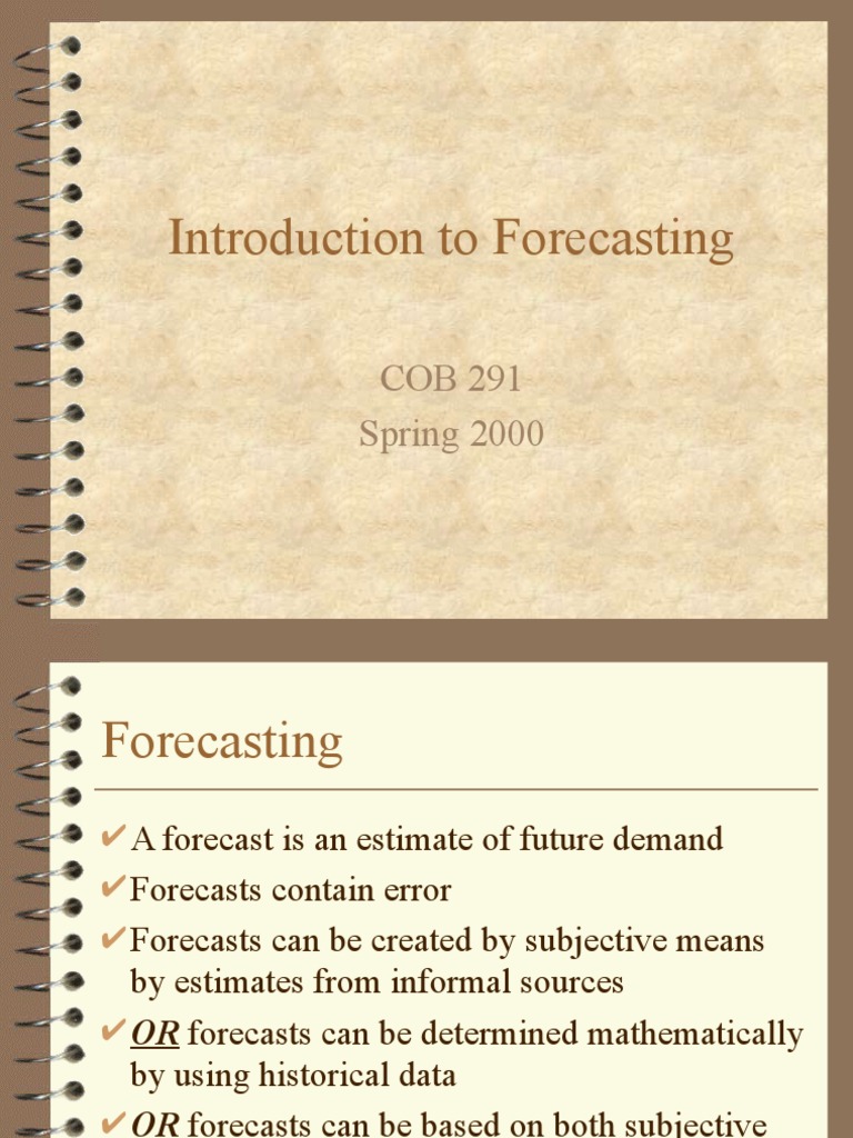 COB 291: Forecasting Techniques | PDF | Forecasting | Moving Average