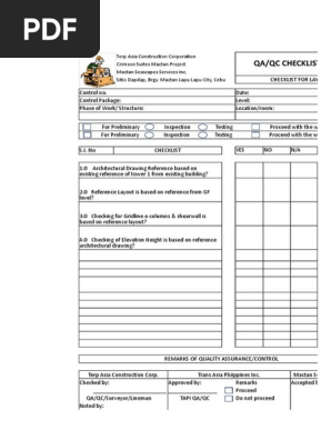 Checklist