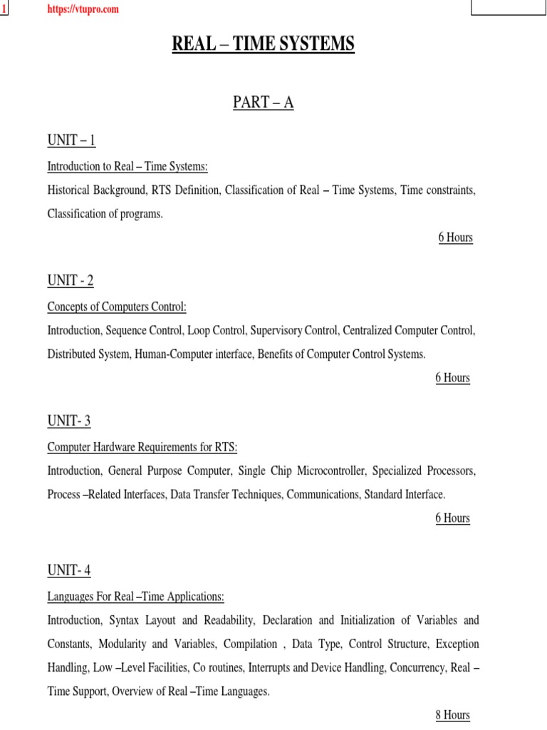 Real-Time Systems Overview and Concepts | PDF | Real Time Computing ...