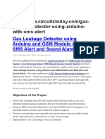 Gas Leakage Detector Using Arduino and GSM Module With SMS Alert and Sound Alarm