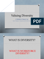 Valuing Diversity: A Midterm Report by