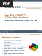 Application Security - “Mean Time To Fix – IT Risk’s Dirty Little Secret”.pptx