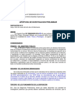 Apertura de Investigacion Caso 479-2019