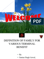 Def of Family for Various Benefit
