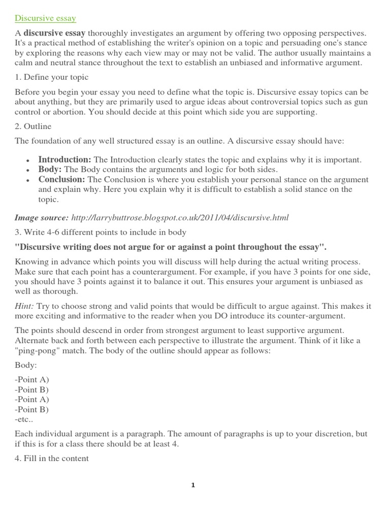 Discursive Essay Guide | PDF | Essays | Argument