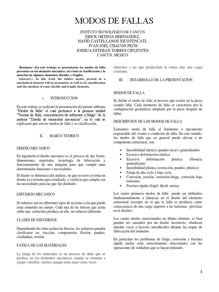 Modos De Falla Pdf Fatiga Material Pandeo