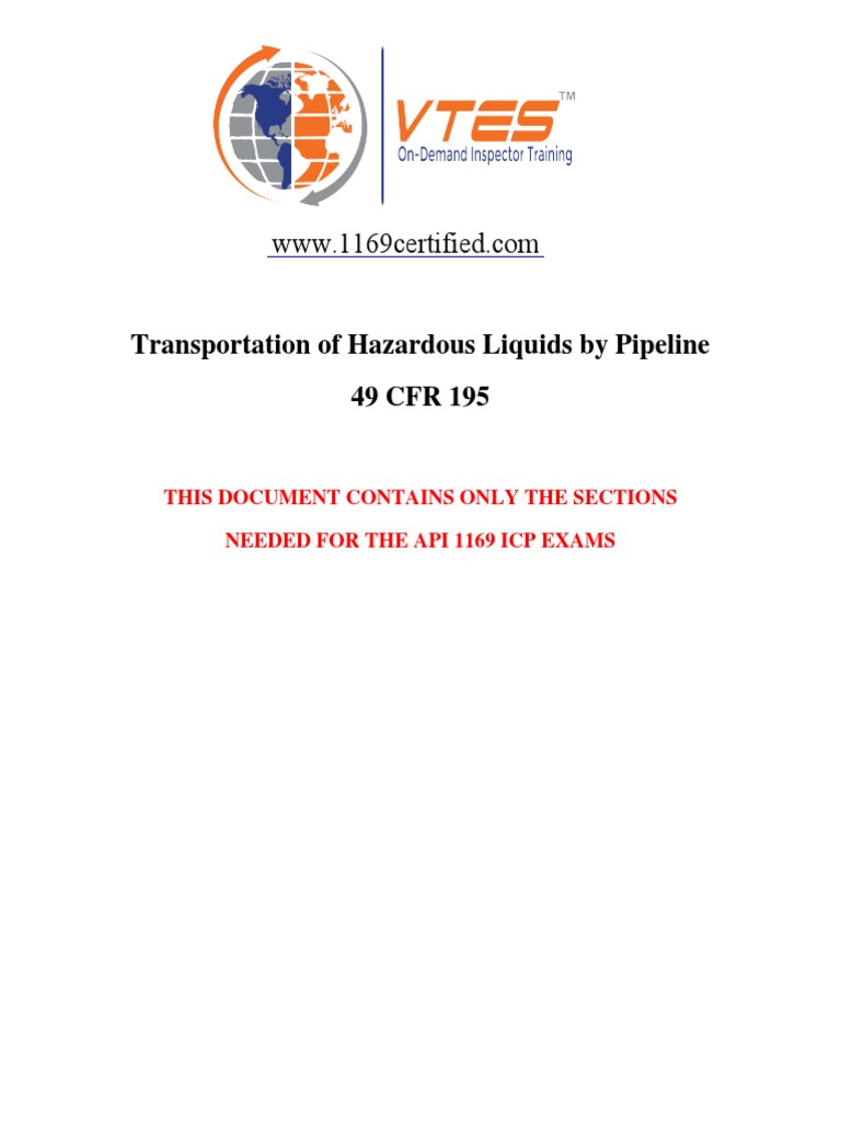 49 cfr 195 phmsa vtes study document pdf pipeline transport