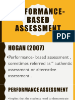 Performance-Based Assessment: Key Features and Differences from Traditional Testing