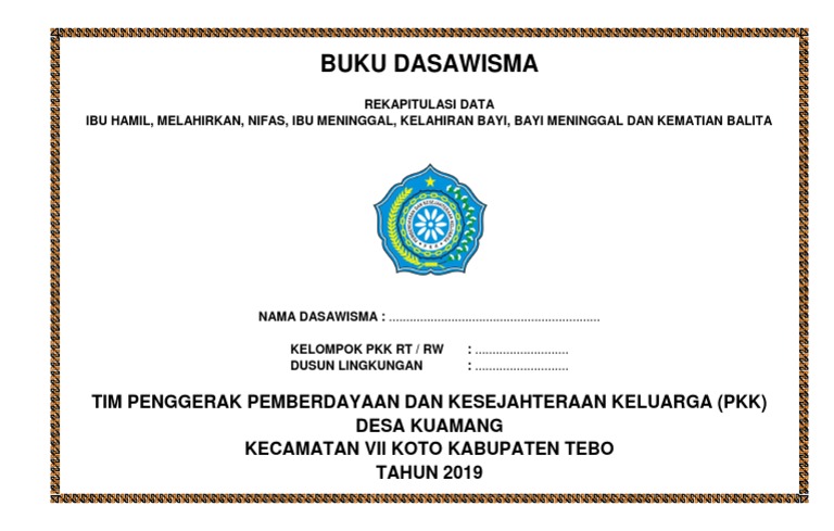 Buku Dasa Wisma Pkk Pokja Pkk