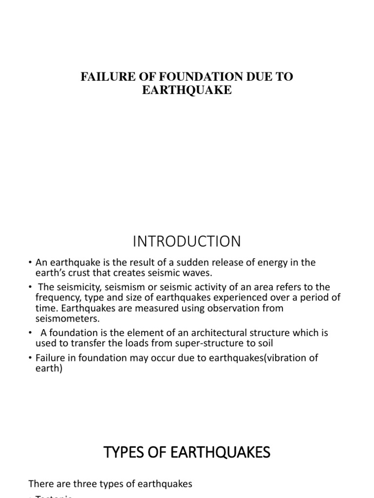 Earthquake-Induced Foundation Failure | PDF | Seismology | Earthquakes
