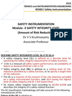 Safety Instrumentation Module - 3 Safety Integrity Level (Amount of Risk Reduction)